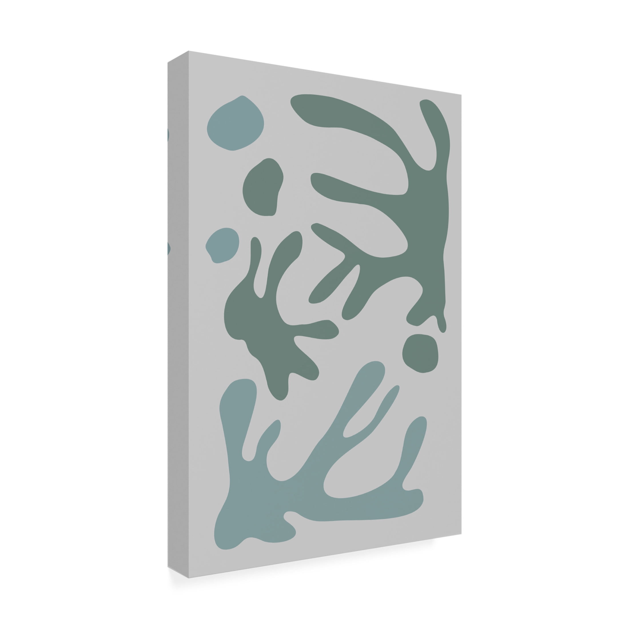 Canvas Wall Art - Pictufy Studio II 'Seaweed Teal No 1' Wall Art for Living Room, Bedroom, or Office Décor by Trademark Fine Art - 16 x 24 Inches