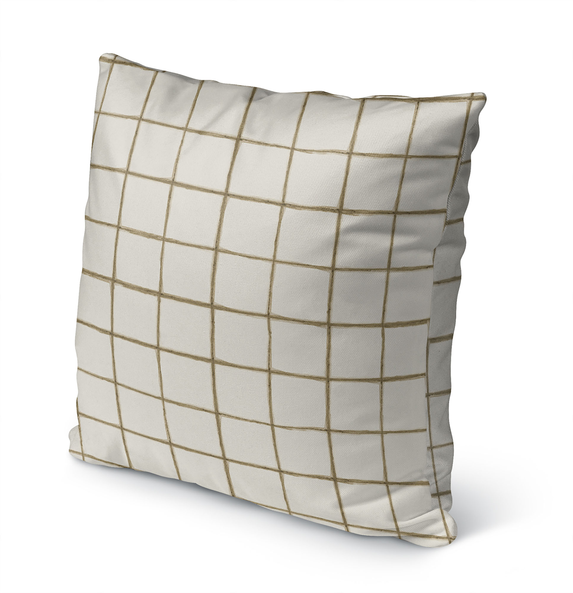 Watercolor Check Beige Outdoor Pillow by Kavka Designs - image 3 of 5