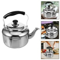 Tea Kettle Stainless Steel ,Portable Stovetop Pot with Heat-resistant Folding Handle 4L