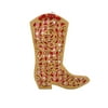 The Pioneer Woman Painted MDF Fancy Boot Wall Decor, Brown & Red, 8.5" x 11"