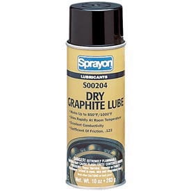 Dry Film Graphite Lubricant, 10 oz, Aerosol Can Pack of 12