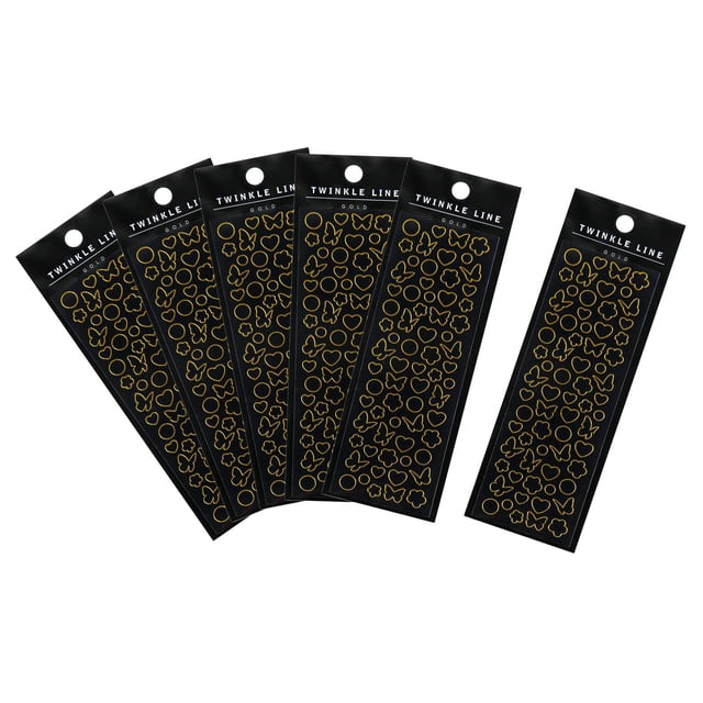 6 hojas de pegatinas despegables para hacer tarjetas, álbumes de recortes, autoadhesivas Mariposa de oro