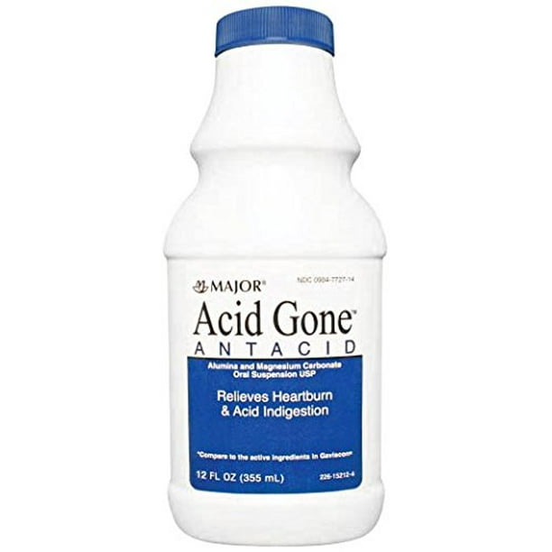 Acid Gone Antacid Liquid, Regular Strength, Spearmint Flavor, 12 oz.