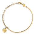 thumbnail image 4 of Diamond2Deal 14K Yellow Gold Polished Religious Bangle Size 7 for Women, 4 of 6