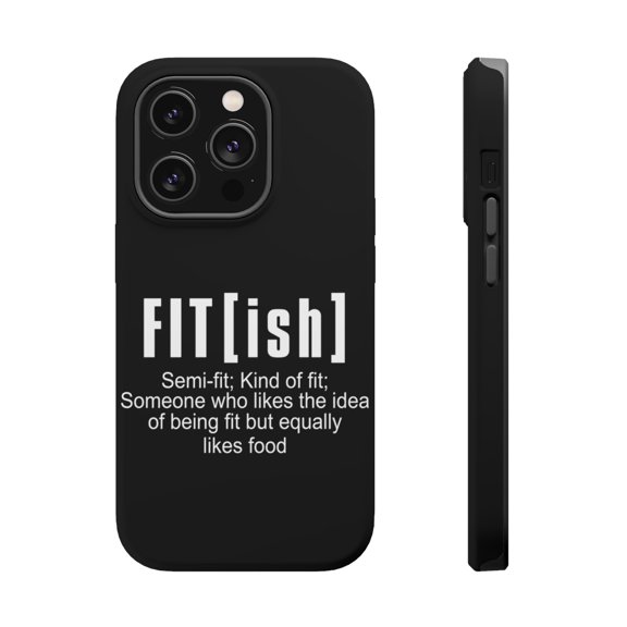 DistinctInk Tough Case for Apple iPhone 15 PRO (6.1" Screen), Compatible with MagSafe Charging - Fit[ish] Definition Kind of Fit Likes Food