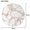 thumbnail image 6 of White Rose Gold Marble Round Tablecloth 60"x60",Wrinkle Wipeable Table Cloth for Kitchen Dining Room Picnic Patio Party, 6 of 6