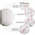 thumbnail image 6 of Shower Curtain Pink Cherry Blossoms Shower Curtains for Bathroom Decor Flower Floral Shower Curtain Sets with Hooks Waterproof Fabric Bath Curtain Extra Long 72" X 84", 6 of 6