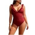 thumbnail image 2 of TAGOLD Womens Bikinis Set Color 3 Piece Sunscreen Sports Tankini Split Swimsuit With Trunks Summer Beach, 2 of 5