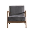 thumbnail image 6 of Xukmct Upholstered Velvet Accent Chair with Wood Frame, Mid Century Modern Fabric Armchair for Living Room, Bedroom, Office, Gray, 6 of 7
