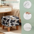 thumbnail image 6 of TSOVTHRID Cow Pattern Ottoman Cover Square Slipcovers, Stretch Footrest Stool Cover for Ottoman Square, Soft Foot Stool Covers Protector with Nonslip Elastic Bottom, 6 of 7