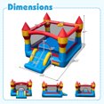 thumbnail image 3 of Gymax 3-in-1 Kids Bouncer w/Slide Large Jumping Area & Basketball Hoop Blower Excluded, 3 of 9