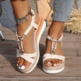 thumbnail image 3 of Pandaie Bohemian Wedge Sandals for Women Wide Width Casual Platform Orthopedic Comfortable Walking Slip on 2026 Summer Beach Shoes Colorful Size 8.5, 3 of 9