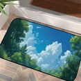 thumbnail image 4 of GOSMITH Doormat Entrance Mat Green Forest Blue Sky Beautiful Felt Square Floor Mat 19.68*39.37 in, 4 of 6