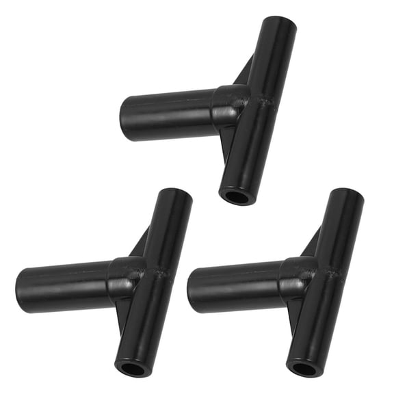 WEAVILUX Black Plastic T-Shaped Trampoline Parts 3 Pieces Weather Resistant Replacement Components