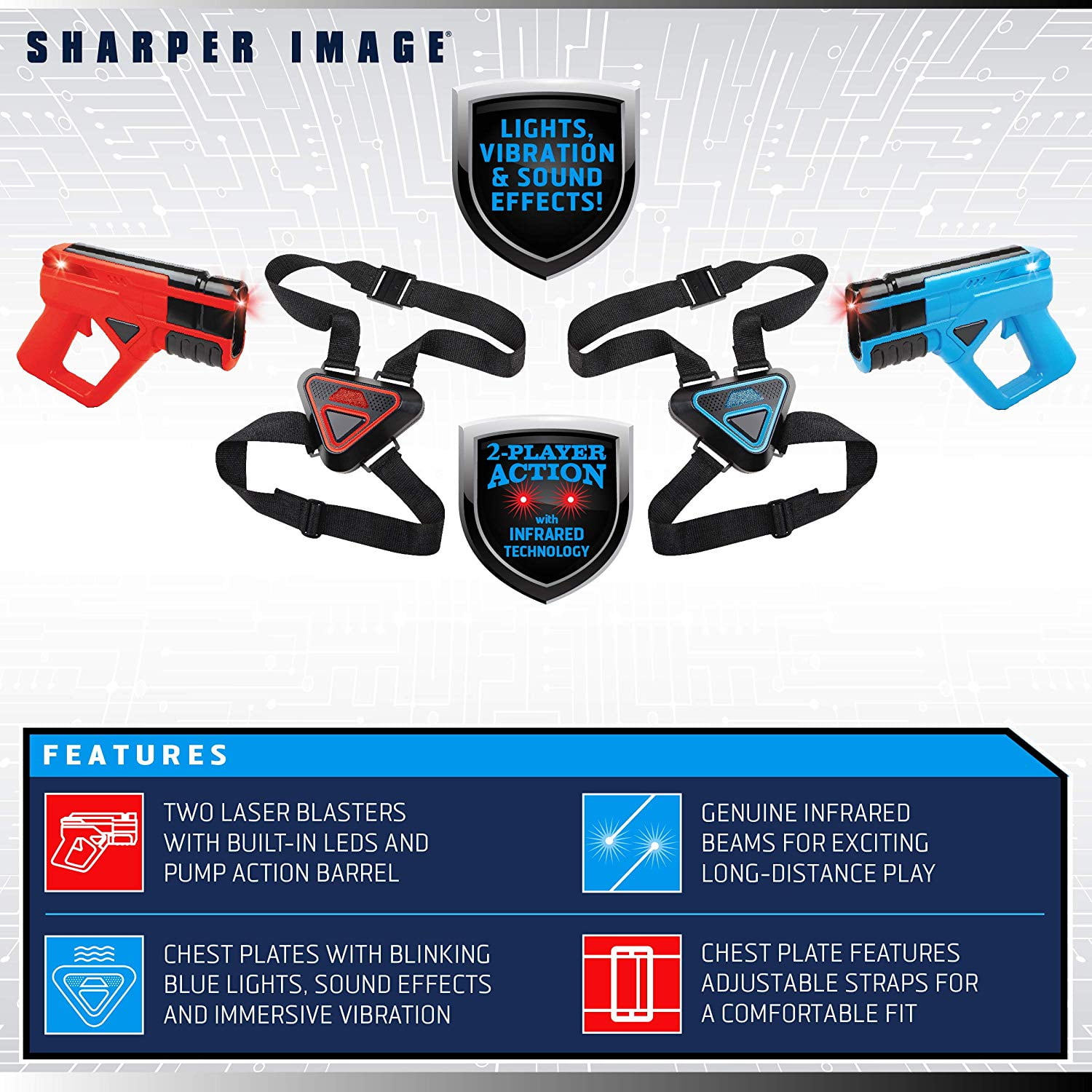 sharper image two player electronic laser tag set