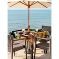 thumbnail image 3 of Outdoor Tablecloths with Umbrella Hole & Zipper, Spring Dog 54x54 Inch Square Tablecloths, Black Watercolor Botanical Floral Sunflower Waterproof Table Cloth, Patio/Pool/Picnic Table Covers, 3 of 8