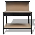 thumbnail image 4 of vidaXL Workbench with Pegboard and Drawer, 45.3 in x 55.1 in, Brown, 21.56 kg, 4 of 5