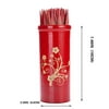 Chinese Fortune Telling Sticks W. Instruction Booklet Red Bamboo Cansiter Golden Fortune Floral Design