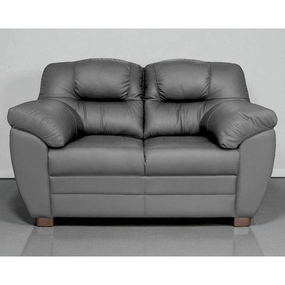 Love Seat de Piel Genuina ConfortoPiel Toscana Gris Oxford