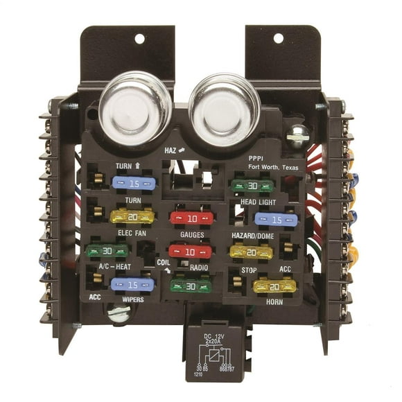 Painless Bloc Fusible de Câblage OEM Style 12V Kit Complet avec Circuits pour Divers Composants Comprend Support de Montage, Fusibles, Clignotants, Relais de Corne