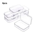 thumbnail image 3 of Yuarrent Caja de 6 uds., contenedor rectangular ajustable, herramientas, organizador de artículos diversos transparente multifuncional, Almacenamiento y organización del hogar, 3 of 6