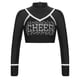 thumbnail image 4 of Sudadera para niños de manga larga con contraste de color, top deportivo para niñas, top de baile con letras estampadas, disfraz de animadora, 4 of 5