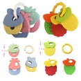 thumbnail image 2 of Mordedor De Bebé En Forma De Fruta Para Bebés Molares De Silicona Fijador Sonajero Campana Agarre Sensorial Juguete Interactivo, 2 of 3