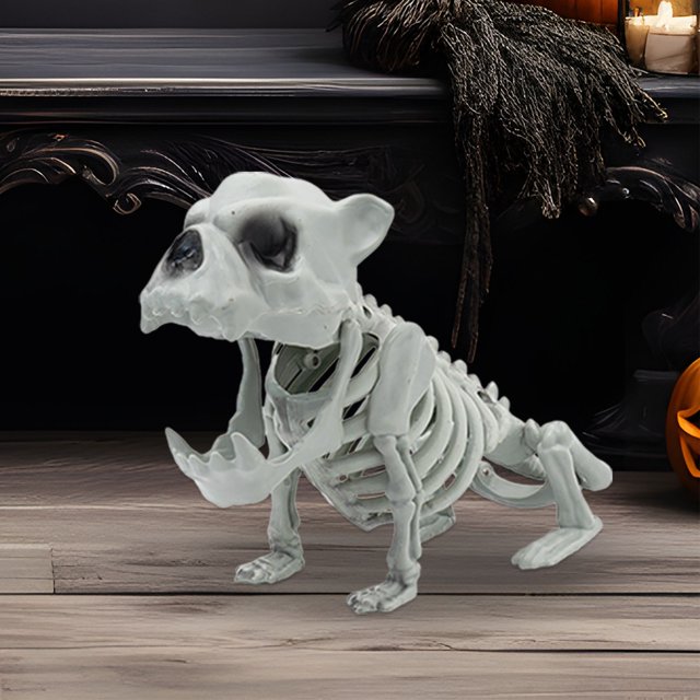 HUASHENG Halloween Two Color Pug Skeleton | Decorations To Fun To Your Holiday