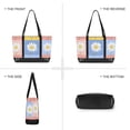 thumbnail image 6 of FORMRS Canvas Laptop Tote Bag for Women with 15.6" Computer Compartments Shoulder Handbag, Light Blue Daisy, 6 of 7
