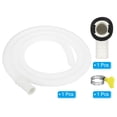 thumbnail image 3 of Uxcell 4.9ft Air Conditioner Drain Hose Kit, Universal Drain Connector Hose with Clamp Connector 8, White, 3 of 6