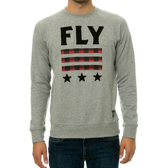 Born Fly Mens The Baton Rouge Crewneck Sweatshirt, Grey, Small