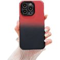 thumbnail image 6 of Designed for iPhone Case,2in1 Cute Matte Mixed Color Gradient Camera Lens Protection Shockproof Protective Cover Phone Case (iPhone 12 Pro,Blue), 6 of 6