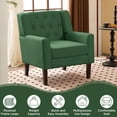 thumbnail image 6 of FRMALL Living Room Chairs Accent Chair Set of 2 linen Fabric Armchairs, Teal, 6 of 7