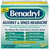 Pfizer Benadryl Allergy & Sinus Headache, 48 ea