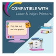 thumbnail image 2 of 2x2 Square Labels - 3000 Labels - Permanent Adhesive White Matte - Laser & Inkjet Printer Labels - 8.5x11 Sheets - Shipping & Address Labels, 2 of 3