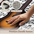 thumbnail image 6 of ODIKA 5'x7' Washable Area Rug Music Cd Piano Keyboard Border Musical Notes Guitar Motif Disc for Dining Room, Under Table, Home Office, Non-Slip Chair-Friendly, 6 of 7