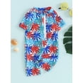 thumbnail image 3 of Suealasg Kids Boys One Piece Swimsuits Toddler Boys Short Sleeve Tree Print Jumpsuit Swimwear Baby Girl Summer Romper Bathing Suit Beachwear 0-3 Years, 3 of 9