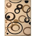 thumbnail image 2 of Designer Home Soft Transitional Indoor Modern Area Rug Rings Donuts - Actual Size: 2' 3" x 7' 2" Rectangle (Ivory), 2 of 5