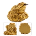 thumbnail image 3 of Chinese Feng Shui Wealth Lucky MoneyCoin Toad Decoration Gift, Resin and Painted Gold Color Prosperity and  Luck Charm, 3 of 8