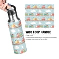 thumbnail image 4 of Yayeee 20oz Double Wall Stainless Steel Water Bottle with Flip Straw, Red Trains Pattern, 4 of 7