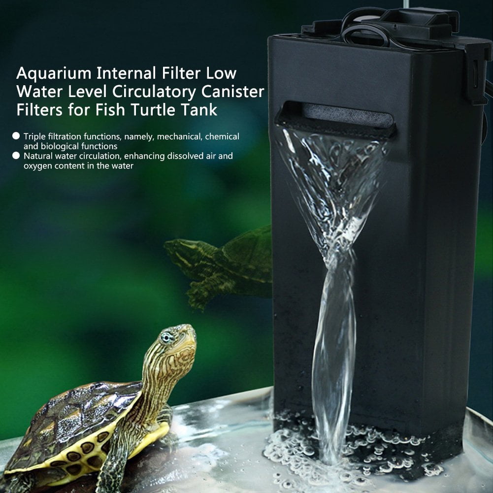 K1-Store Internal Filter Aquarium Turtle Filter Low Water Level Clean Pump for Reptiles Turtle Tank Fish Tank Amphibian Tank 