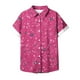 thumbnail image 3 of Mujeres Pantalones Cortos Casual Hawaii Impreso Manga Corta Blusa Superior, Regular Ajuste Sudadera de Verano Sexy, 3 of 5