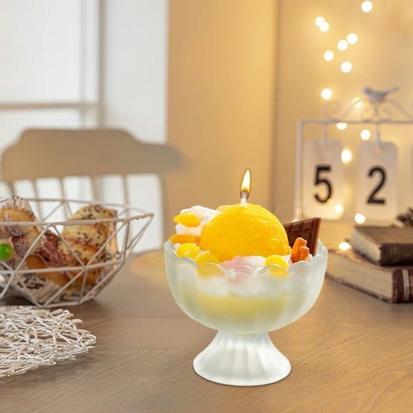 Nilvkv Summer Fruit Ice Cream Creatives Exquisite Modeling Birthday Gift Accompanying Gift Aroma Candle