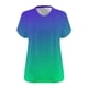 thumbnail image 5 of Camiseta de Base de Impresión de Manga Corta con Cuello en V para las Mujeres, Más Tamaño Estante de Imitación Casual Superior, 5 of 9