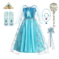 thumbnail image 3 of Disfraz de la reina de las nieves para niña, traje de Elsa para fiesta de carnaval, baile de graduación, ropa para niños, vestido de princesa de Frozen, 2023, 3 of 5