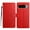Red, variant on For Google Pixel 10 /10 Pro Folio Wallet Case with Wrist Strap, Embossed Sunflower Pattern, Lightweight Protective PU Leather Phone Case with Credit Card/Cash Slots, Magnetic Closure, Rosegold
