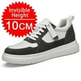 thumbnail image 3 of Casual Shoes for Men,Elevator Shoes Height Lift Higher Shoes Casual Elevator Shoes Non Breathable Elevator Trainers Lace Up Shoes,Canvas Court Sneakers(Size:6.5), 3 of 8