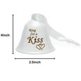 thumbnail image 5 of Bevin Bells Ring for a Kiss Wedding Bell | 6 Pack | Loud Cowbell, Tea Bell, or Ornamental Bells | Party & Reception Bell | Countertop Service Call Bell | Made in CT, USA, 5 of 7