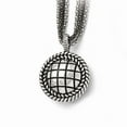 thumbnail image 2 of Stainless Steel Polished Blue Sandstone w/2in ext. Reversible Necklace, 2 of 3