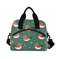thumbnail image 2 of Lunch Bag Portable Crossbody Meal Bag Cooler Bag Insulated Lunch Bag Food Bag Handheld & Crossbody Design Little Red Christmas Bird, 2 of 6